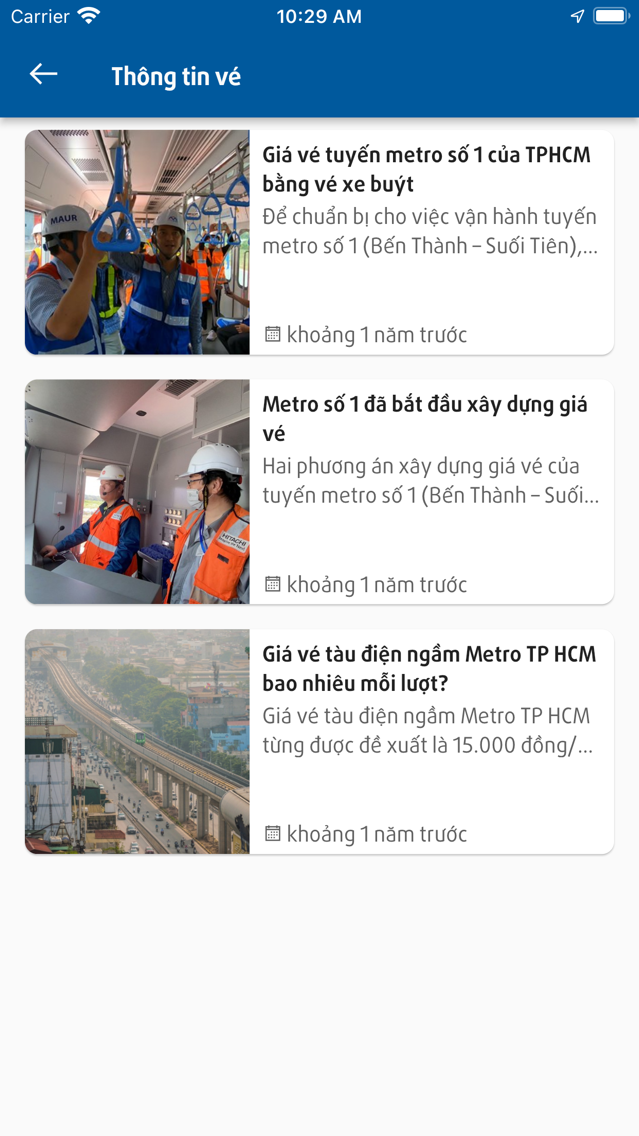 Fare information feed for Metro Line 1